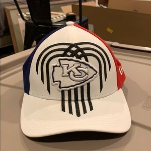 Chiefs red white and blue hat